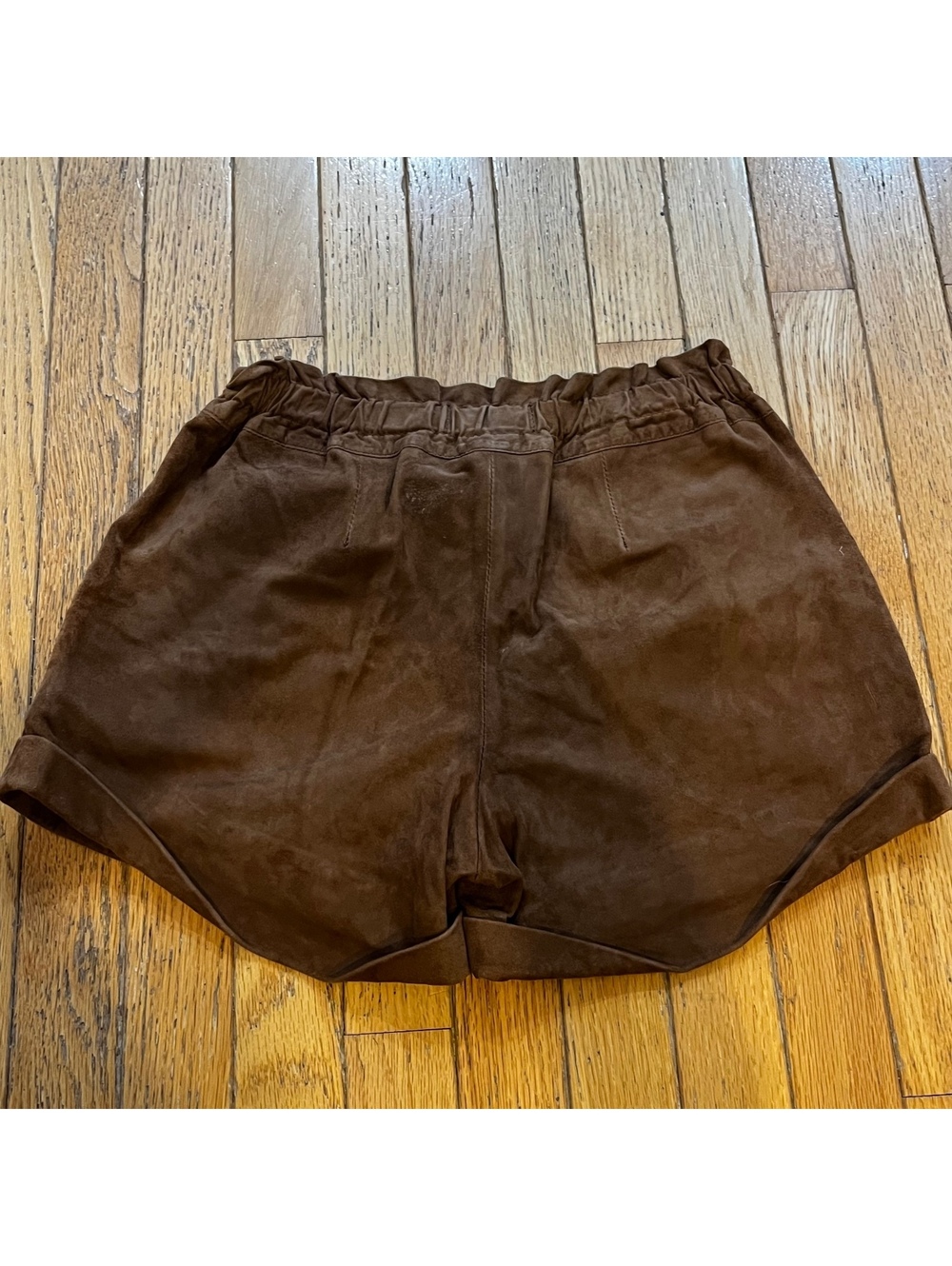 Sanctuary Clothing Brown Suede Leather Shorts Size 25 - Picture 4 of 4